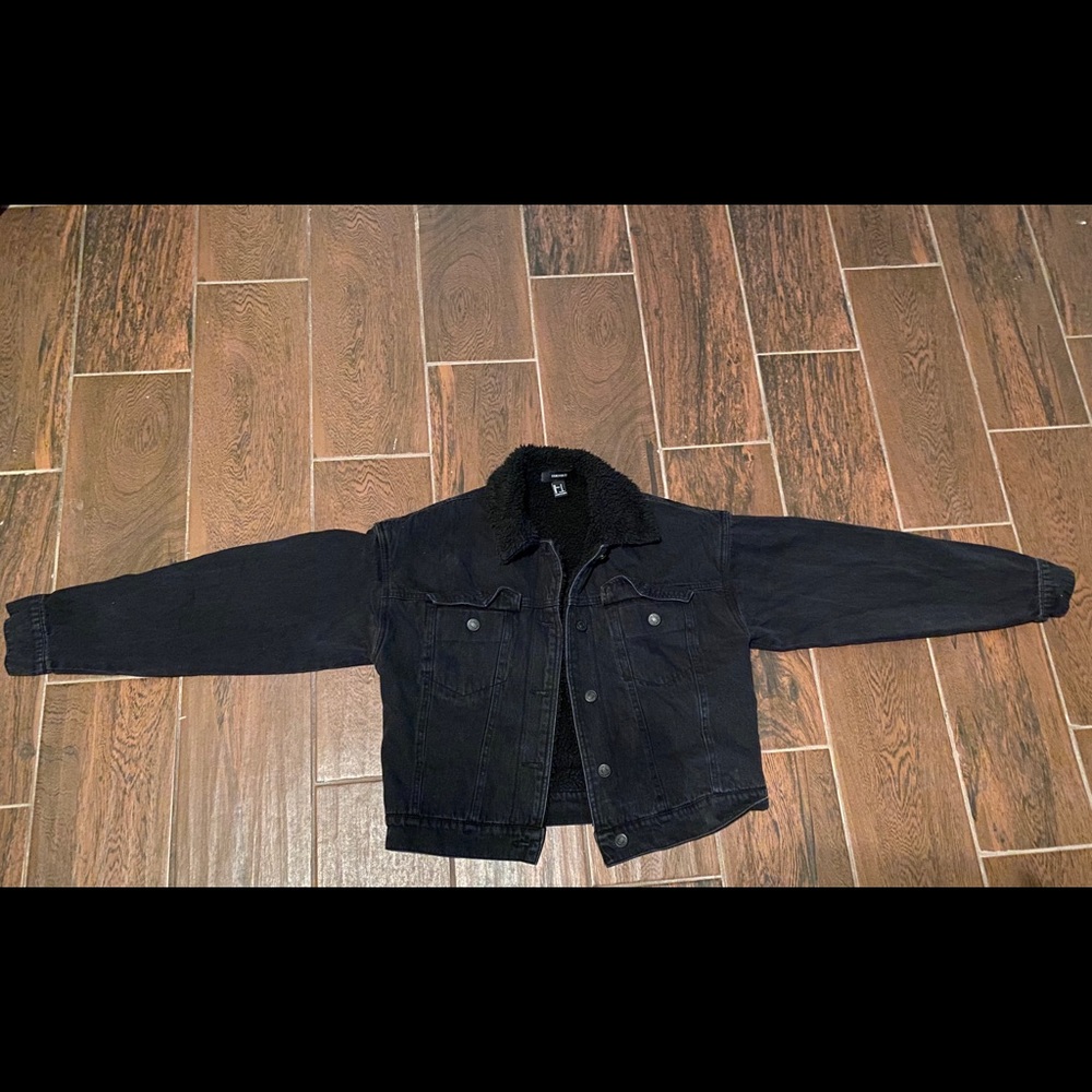 F21 corduroy sherpa jacket